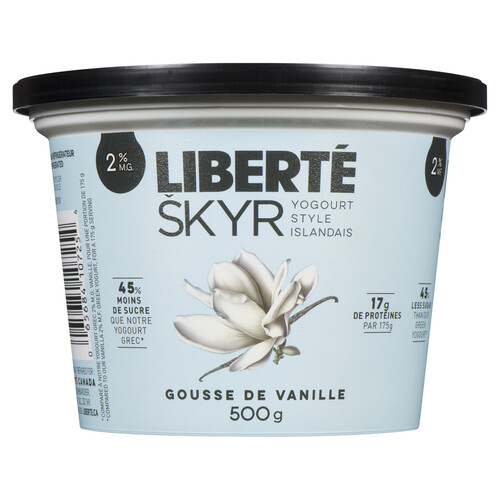 Liberté Skyr 2% Yogurt Vanilla Bean 500 g