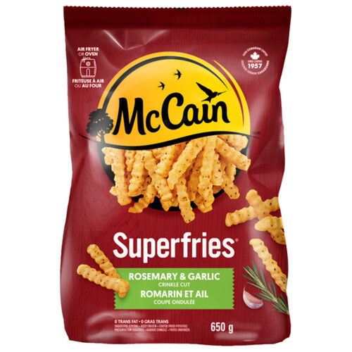 McCain Superfries Fries Crinkle Cut Rosemary & Garlic 650 g