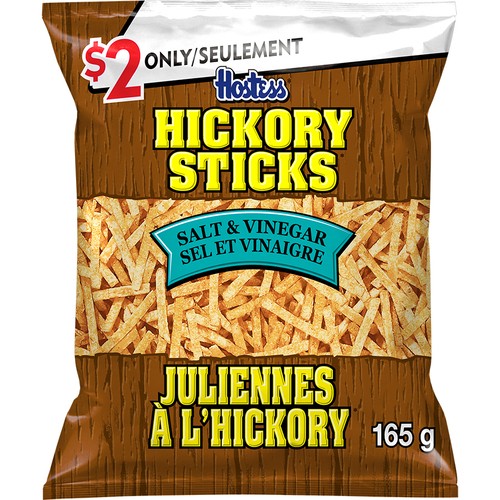 Hostess Hickory Sticks Salt & Vinegar Flavour Potato Sticks 165 g