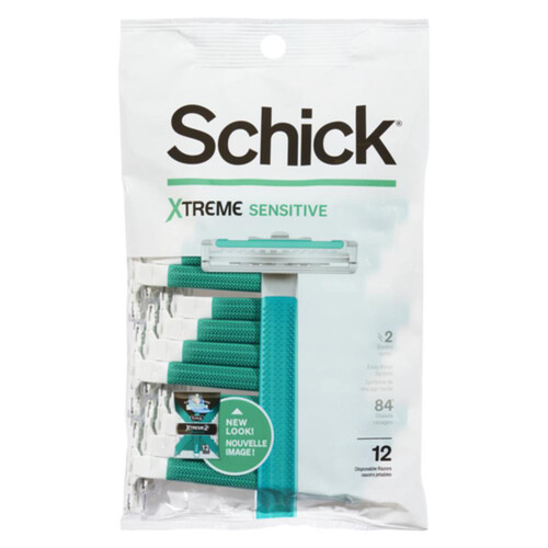 Schick Xtreme Sensitive 2 Blades Disposable Razors 12 Pack