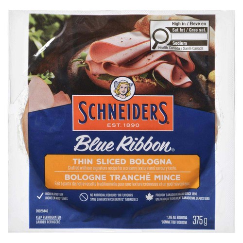 Schneiders Blue Ribbon Thin Sliced Bologna 375 g