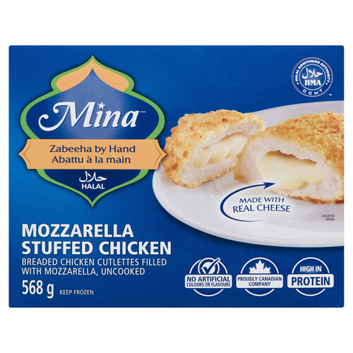 Mina Halal Frozen Mozzarella Stuffed Chicken 568 g Voilà Online