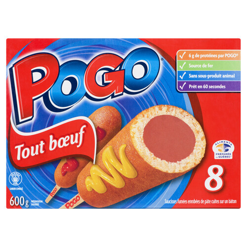 Pogo Frozen Corn Dogs All Beef 8 x 75 g