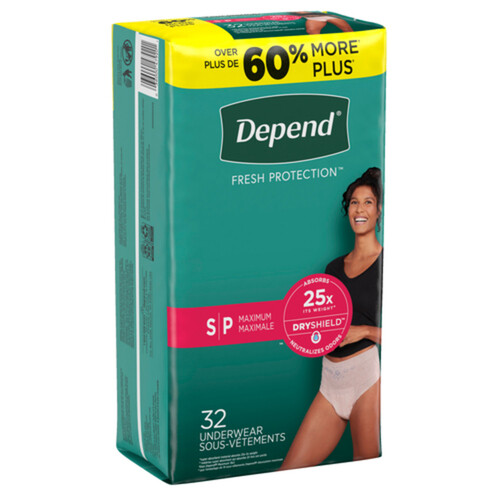Depend Women Underwear Maximum Absorbency Small 32 Count - Voilà Online  Groceries & Offers