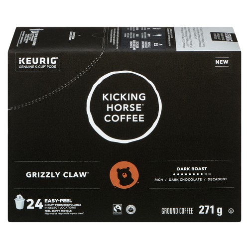 Kicking Horse Coffee Pods Grizzly Claw Dark Roast 24 K-Cups 271 g