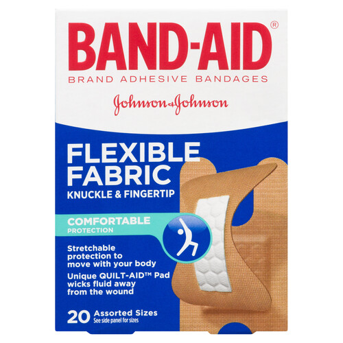 Band-Aid Knuckle & Fingertip Bandages Assorted Sizes 20 EA