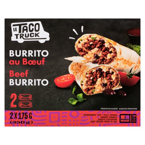 Le Taco Truck Frozen Burrito Beef 2 x 175 g