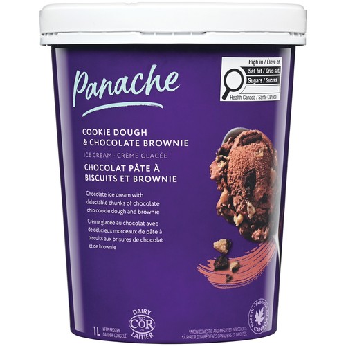 Panache Ice Cream Cookie Dough & Chocolate Brownie 1 L
