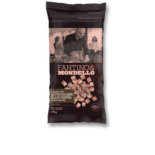 Fantino & Mondello Diced Cooked Pancetta Black Pepper 175 g