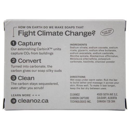 Clean O2 Bar Soap Activated Charcoal 130 g