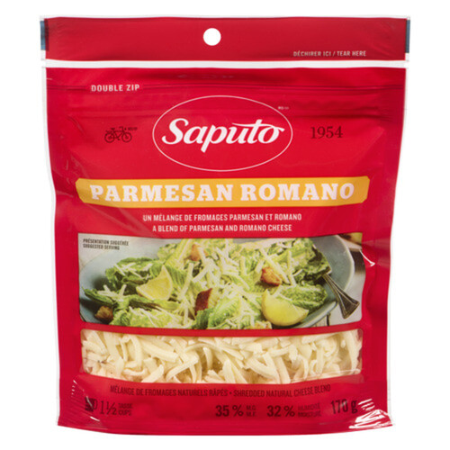 Saputo Cheese Shredded Parmesan Romano 170 g