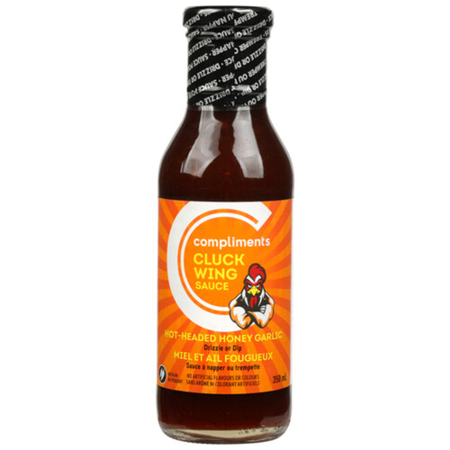 Compliments Hot Headed Honey Garlic Wing Sauce 350 ml