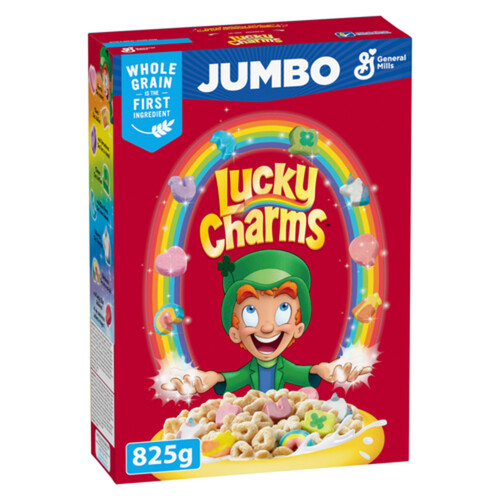Lucky Charms Breakfast Cereal Whole Grains With Marshmallows 825 g