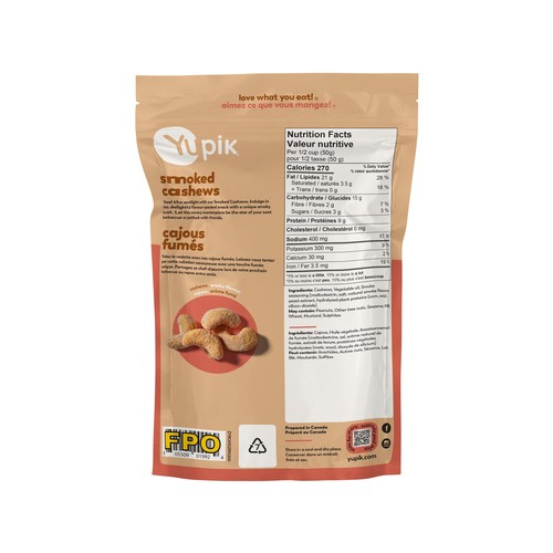 Yupik Snack Smoked Cashews 200 g