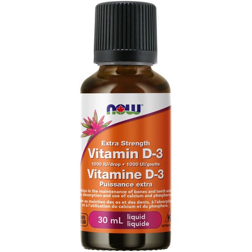 Now Vitamin D3 1000 IU Extra Strength Liquid 30 ml