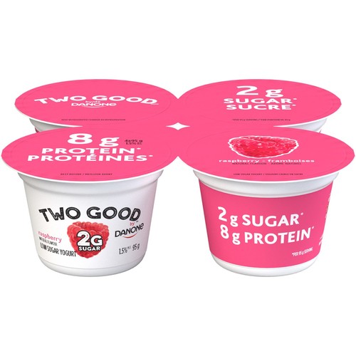 Two Good Low Sugar Yogurt Raspberry 4 x 95 g