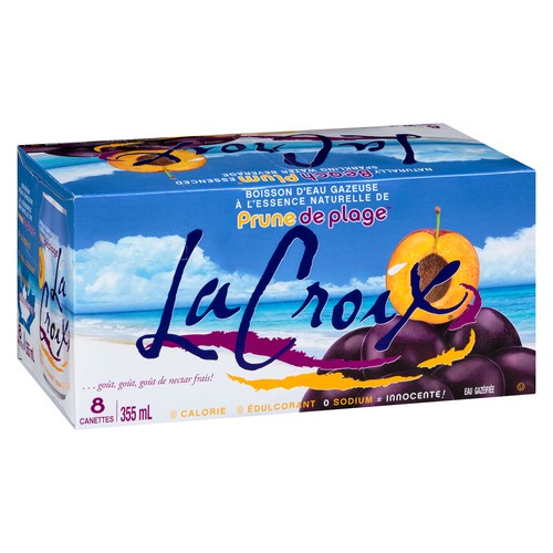 La Croix Sparkling Water Plum 8 x 355 ml (cans)