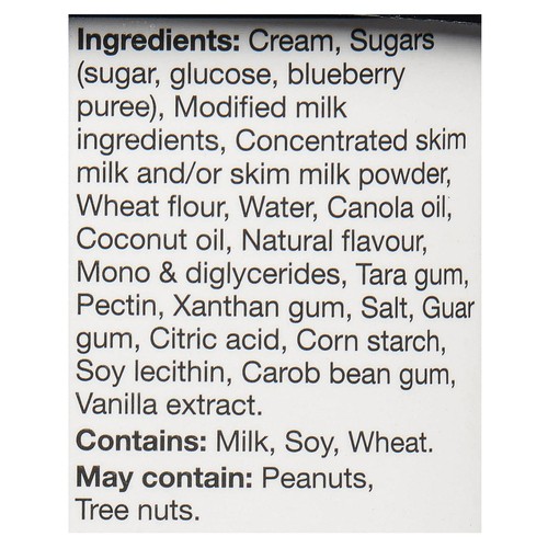 Breyers Canadian Desserts Blueberry gunt Light Ice Cream Locally Inspired 1.41 L