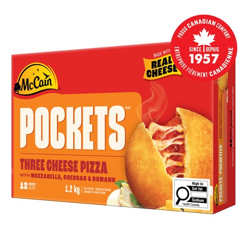 McCain Pizza Pockets Three Cheese 12 x 100 g