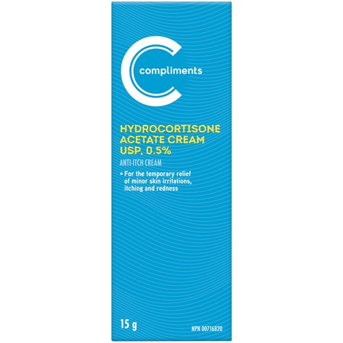Compliments 0.5% Cream Hydrocortisone For Itching & Redness Relief 15 g