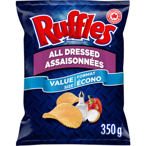Ruffles Potato Chips All Dressed Flavoured 350 g