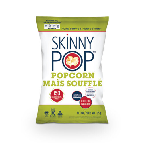 Skinny Pop Gluten-Free Popcorn Original 125 g