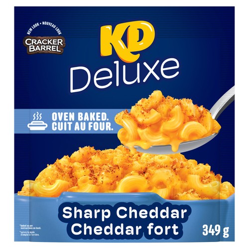 Kraft Dinner KD Deluxe Macaroni And Cheese Sharp Cheddar 349 g