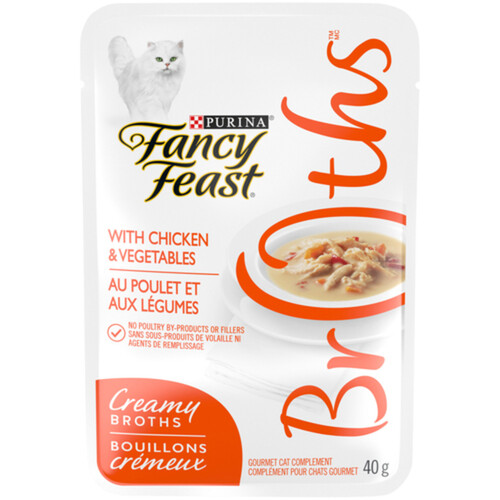 Purina Fancy Feast Wet Cat Food Complement Creamy Broths Chicken & Vegetables 40 g