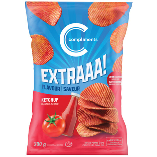 Compliments Extraaa! Ridged Potato Chips Ketchup 200 g