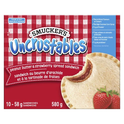 Smucker's Frozen Uncrustables Sandwich Peanut Butter & Jam 10 Pack 580 g