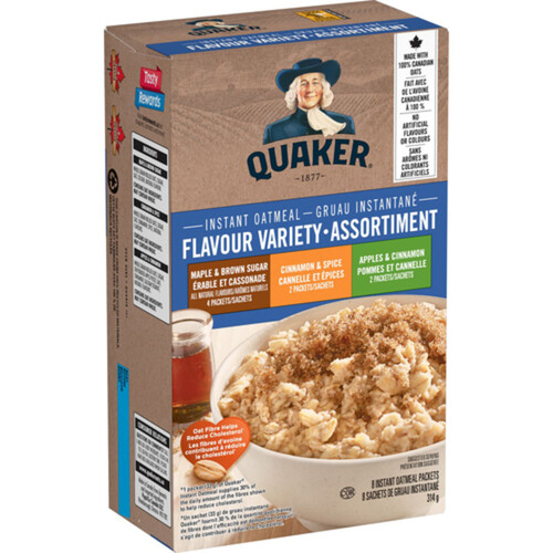 Quaker Instant Oatmeal 3 Flavours 314 g