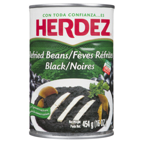 Herdez Refried Beans Black 454 g