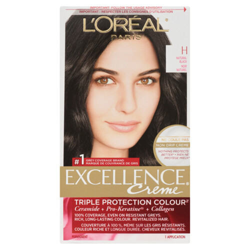 L'Oréal Hair Color Pro Keratine Excellence Creme H Natural Black 1 EA