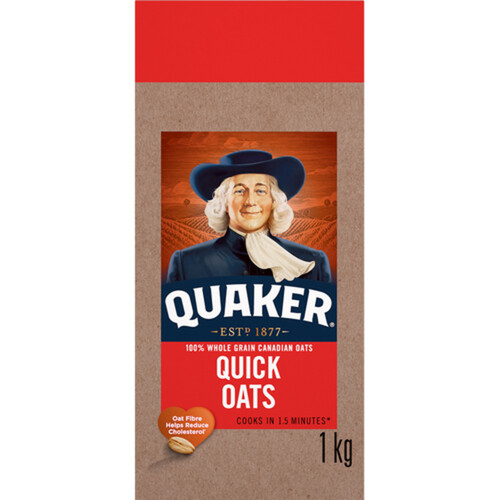 Quaker Quick Oats 100% Whole Grain 1 kg - Voilà Online Groceries & Offers