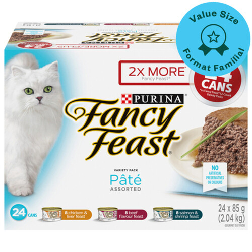 Fancy Feast Wet Cat Food Pâté Assorted Variety Pack 24 x 85 g