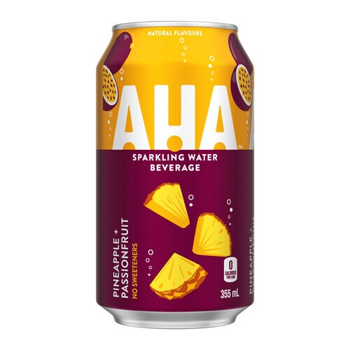 AHA Sparkling Water Beverage Pineapple Passionfruit 355 ml (can)