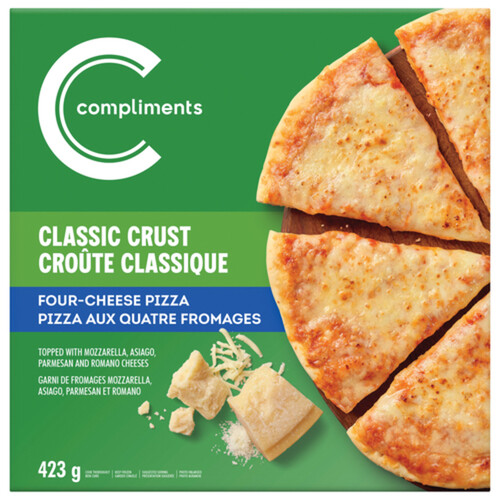 Compliments Frozen Pizza Classic Crust Four Cheese 423 g