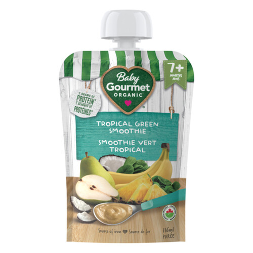 Baby Gourmet Organic Puree Tropical Green Smoothie 128 ml