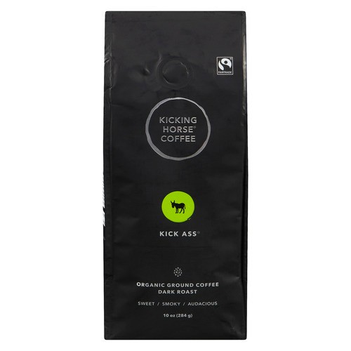 Kicking Horse Coffee Organic Ground Coffee Kick Ass Dark Roast 284 g