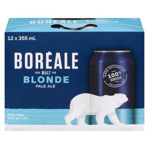 Boreale Blonde Pale Ale Beer 4.5% Alcohol 12 x 355 ml (cans)