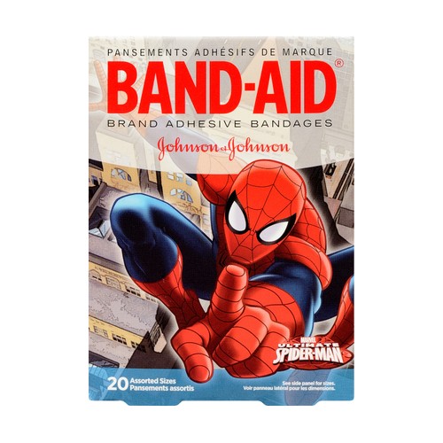 Band-Aid Marvel Spiderman Bandages Assorted Sizes 20 EA 