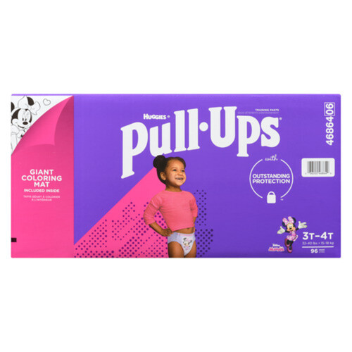 Huggies Pull-Ups Training Pants For Girls Learning Designs 3T - 4T 96 Count
