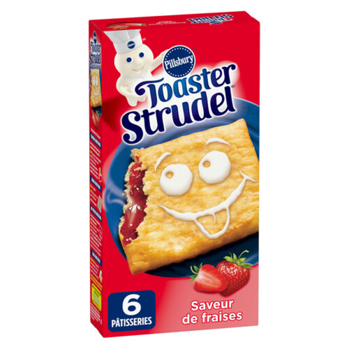 Pillsbury Toaster Strudel Pastries Snacks Strawberry 6 Pack 326 g