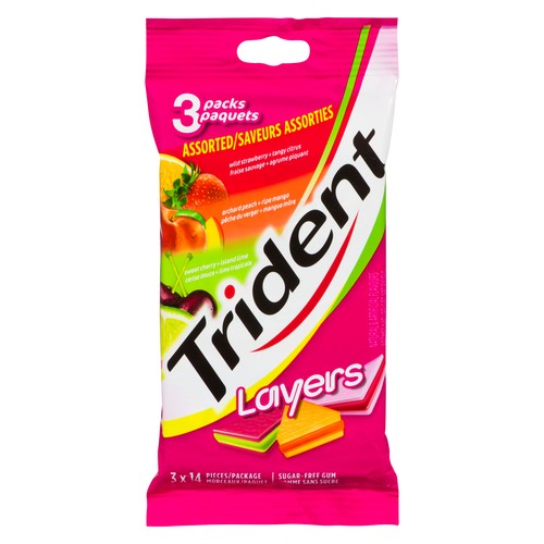 Trident Layers Gum Assorted 3 Pack 