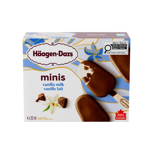 Häagen-Dazs Ice Cream Bars Minis Vanilla Milk 4 x 55 ml