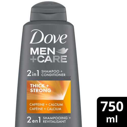 Dove Men+Care Thick And Strong 2-In-1 Shampoo & Conditioner For Thin Hair 750 ml