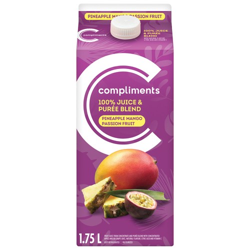 Compliments Refrigerated Juice Blend Pineapple Mango Passionfruit 1.75 L