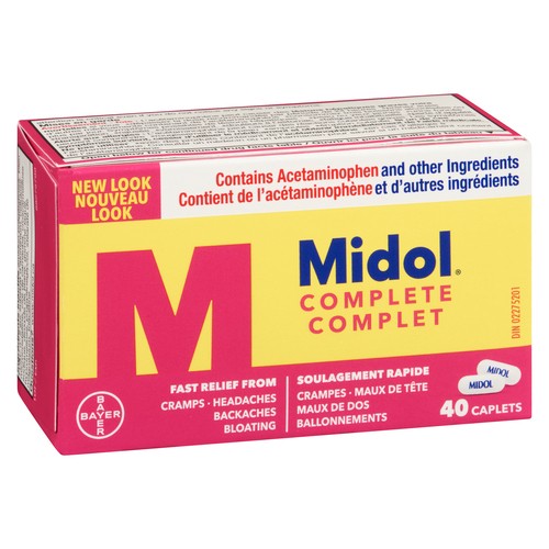 Midol Complete Menstrual Pain Relief 40 Count