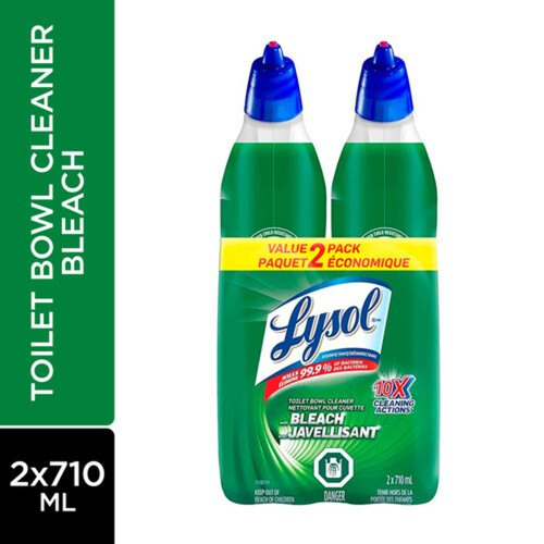 Lysol Toilet Bowl Cleaner Bleach Twin Pack 710 ml