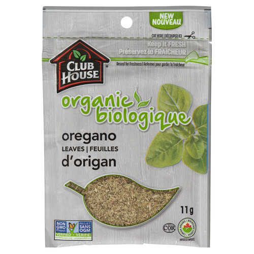 Club House Organic Bag Oregano Leaves 11 g